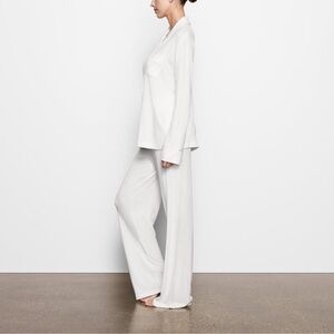 SKIMS White Classic Long-Sleeve Pajama Set
